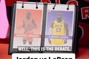 猛龙球员挑选GOAT：5人选择乔丹 5人选择詹姆斯 1人选择科比